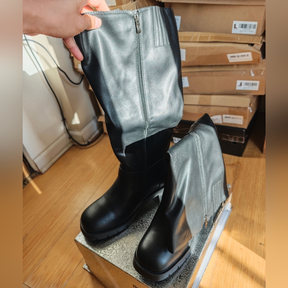 Black Leather Women's Boots